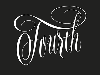 Lettering Exploration 1 black copperplate lettering white