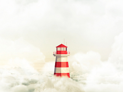 Escape 3d c4d clouds design lighthouse manipulation photo photoshop