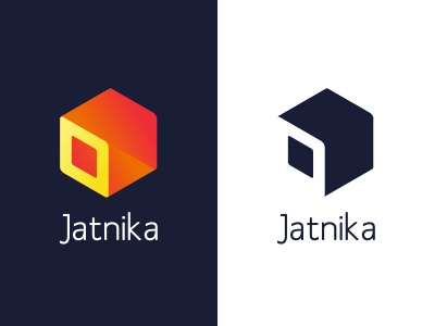 Jatnika cube gradient jatnika logo object