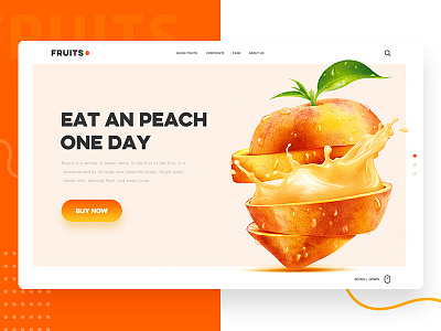 Eat more fruit app ui ux web