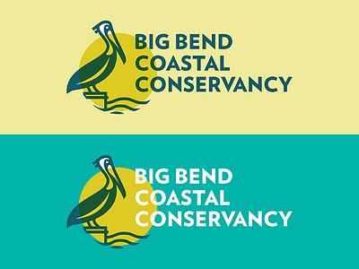 BBCC branding circle coast logo pelican water waves