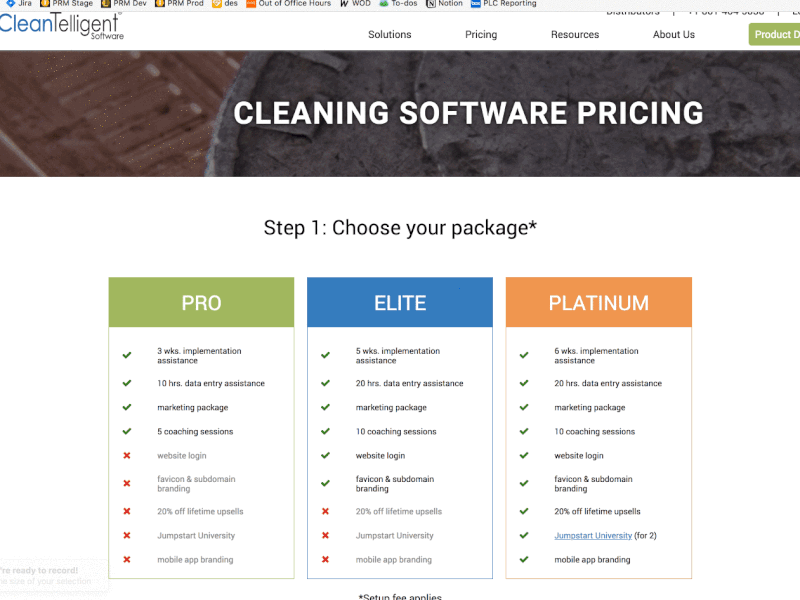 Pricing Page Redesign (Old vs. New)