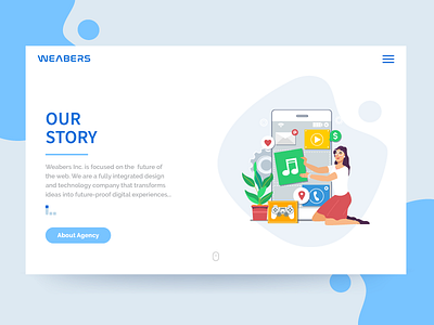 Landing page- Our Story art business flat illustration landingpage story ui ux vector webapp webpage