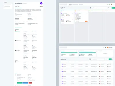 Dashboard cards column dashboard data table ui