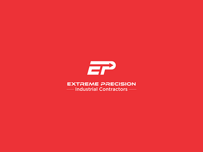 Simple Monogram with EP letter arrow contractor e ep icon logo monogram p red