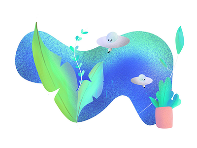 Robot Watering adobephotoshop graphics illustration uidesign uxdesign