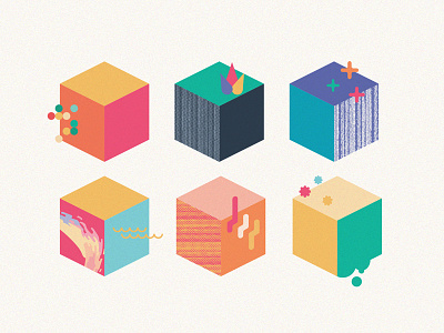 Boxing blips blops box color pattern splurps