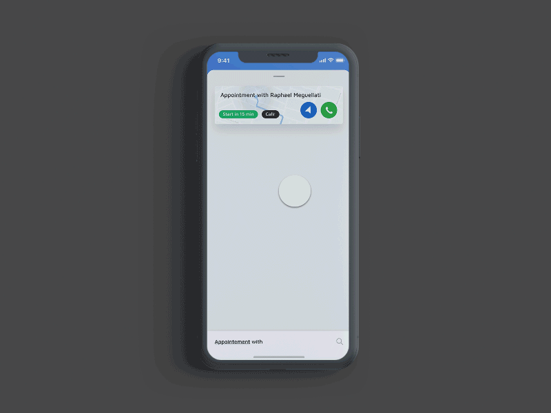 Contact App - Appointment /w map animation app appointment contact interaction ios map