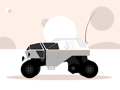 Lost in Space Rover beige black car fi in lost planets rover sci sci fi space white