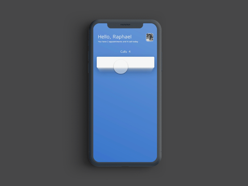 Contact App - Dashboard experiment animation app appointment contact interaction ios