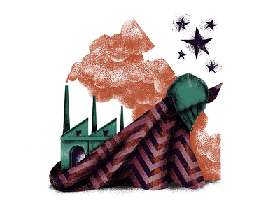 Fabric Factory design digital fabric factory illustration procreate stippling
