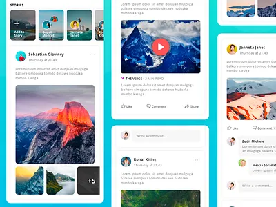 Social Feed apps concept design digital feed illustration social ui ux visual