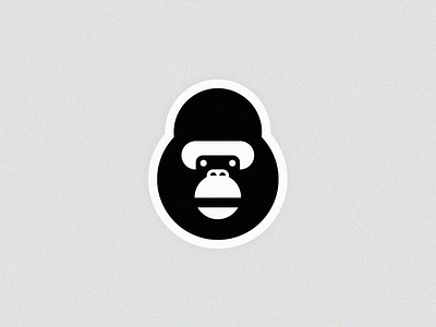 Gorilla dog gorilla graphic icon illust line logo meanimize pictogram