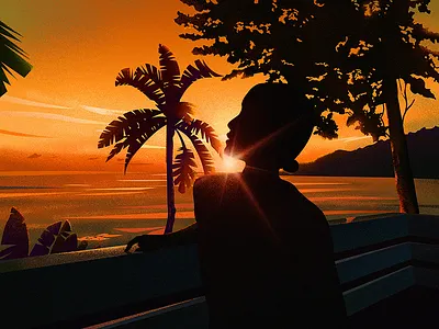 The beauty of the dusk illustrations