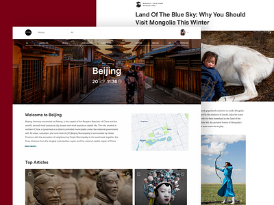 Culture app - City page + Article page article city content country explore