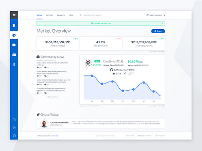 Blockchain Dashboard app chart clean crm dashboard interface task ui user ux web