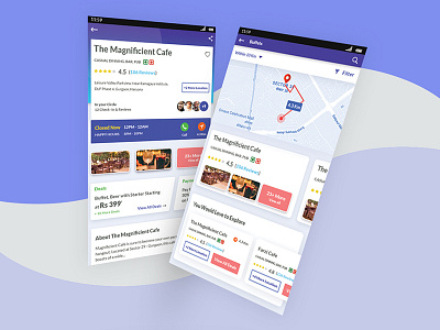Mobile App Design app cafe concept deals layout nearbuy restaurant app ui design