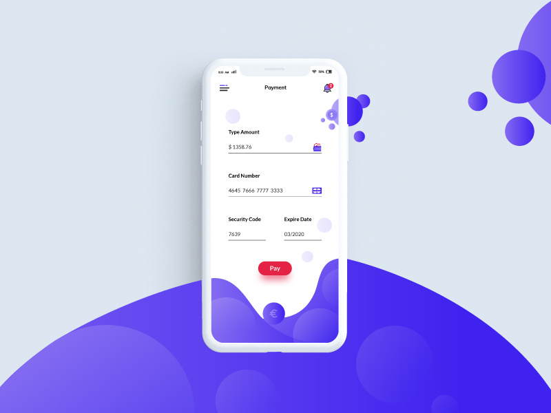 Example of Payment Page App UI