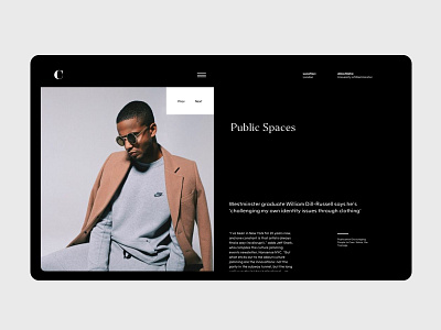 Chronicle #4 black contrast dark grid header layout light typography website white