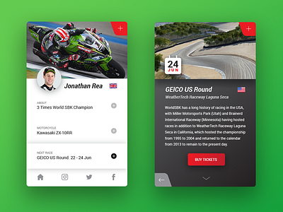 WSBK Rider Card _3 ui ux webcard webdesign