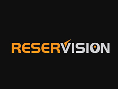 RESERVISION branding flat font identity letters logo logotype paper simple type