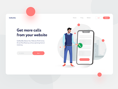 Сallbackbox Illustration call flat illustration phone web