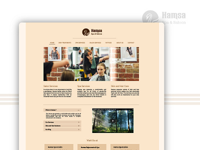 Hamsa - Spa & Saloon color color theory creative design landing page new studio ui user experience ux web website