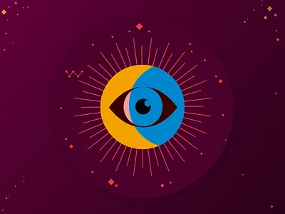 Cosmic logo celestial cosmic logo moon sun