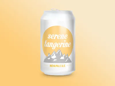 Serene Tangerine Beer beer label