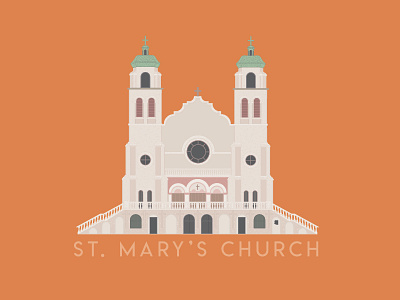 ST. Marys Church architecture arizona building capitol church government illustrator phoenix