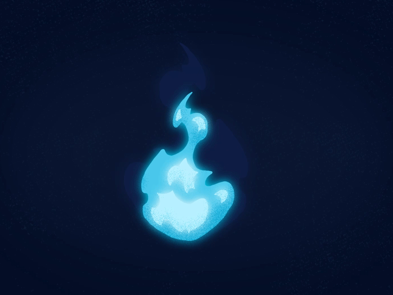 this little light 2d fire frame by frame