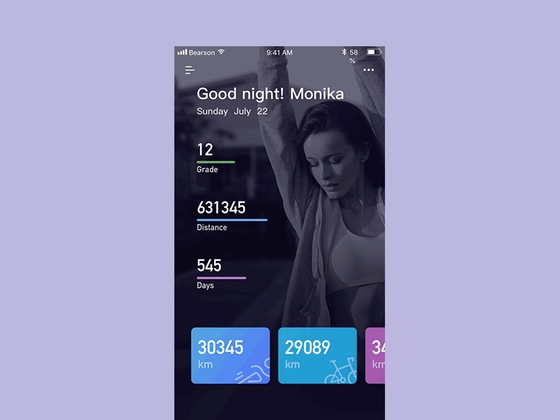 Movement app sport ui