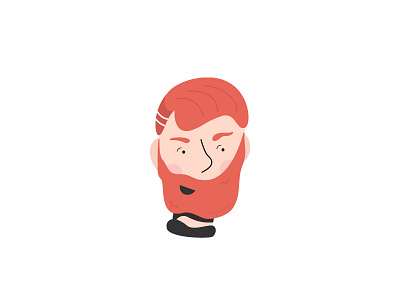 Scottish Boy avatar beard character eye browse ginger scottish smile