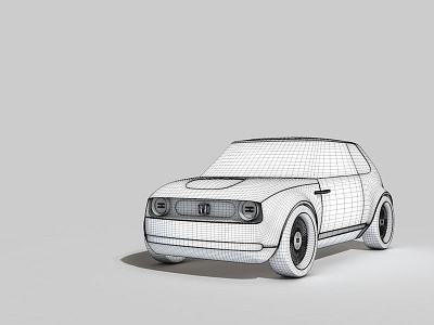 Honda Urban Ev Modeling c4d car honda model