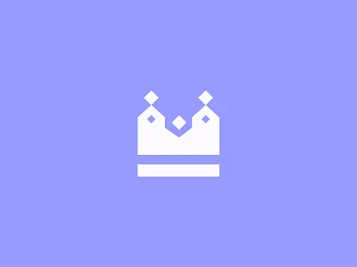 Crown brand mark crown geometric king logo regal