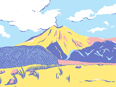 Volcanoe Merapi Dribbble landscape mountain volcano