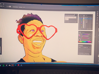 COMMUNITY color illustrator portrait vector work in progress