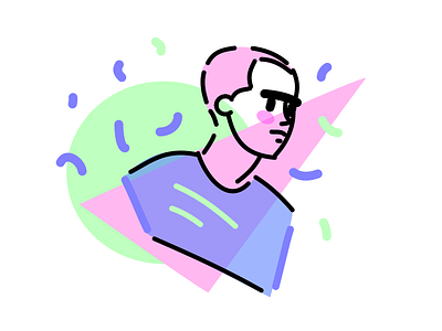 Boy doodle character drawing illustration