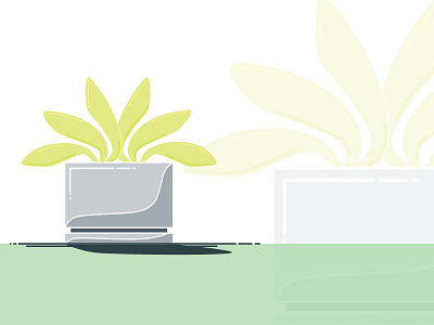 Modern Plant contemporary fun futuristic icon illustration light line work minimal modern plant plant illustration sleek