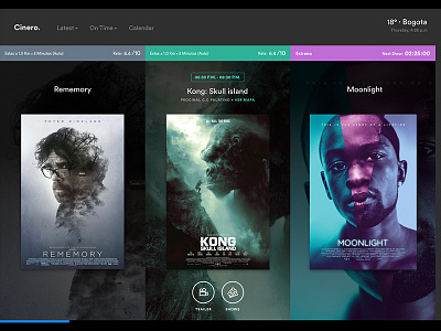 Lights, Camera, Cinero cinema design movies tickets ui ux webpage website