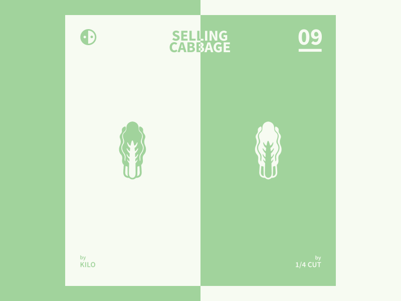 Selling Cabbage | China vs Japan animation design gif illustration infographic loop minimal