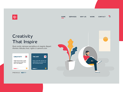 HomePage Concept UI creativity illustration landing landing page services ui ux vector website