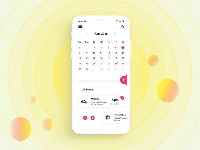 Calendar App UI Design app ui design calendar app