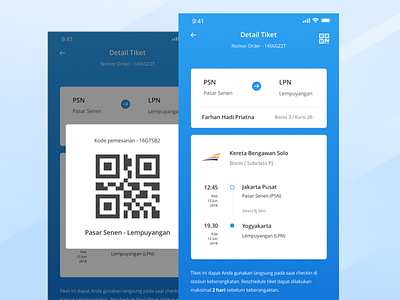 E-Ticket Train color flight mobile qrcode shop ticket train travel