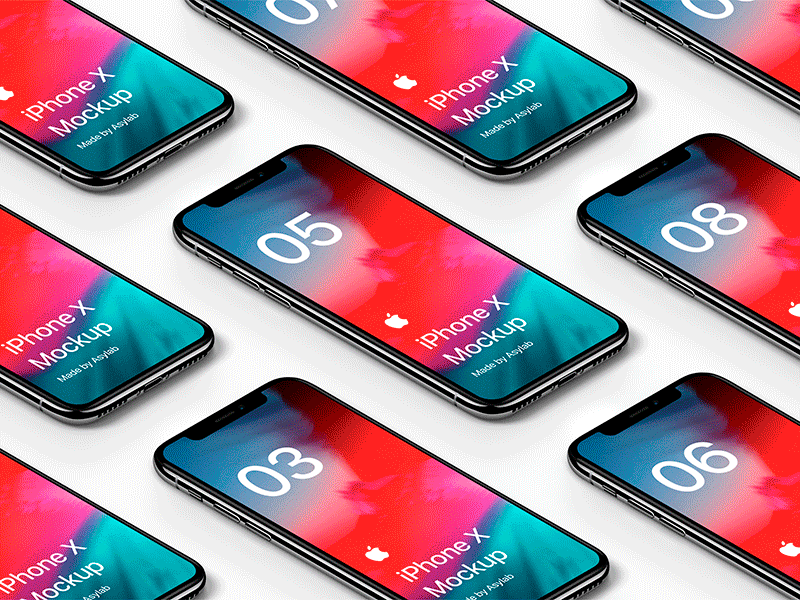 Official Apple iPhone X Mockups Vol.3 apple download free mockup freebie iphone iphone x isometric iphone x mockup isometric mockup mockup iphone x psd x