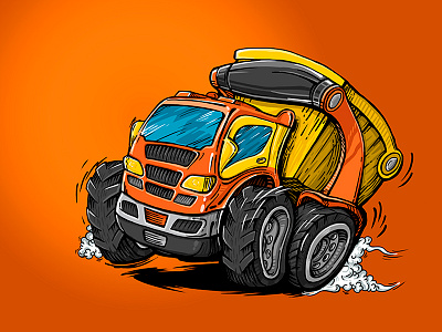 Truck art car cartoon comics illustration truck