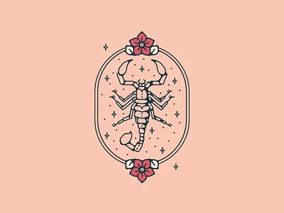 Scorpion flower scorpion tattoo