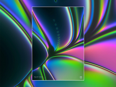 WWP°150 "liquid mirror" abstract art design generative pattern piece weekly work wwp