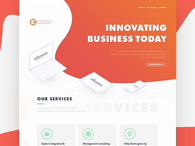 Software Website Design - Elluminis agency colors colour header homepage inspiration interaction line page product site work