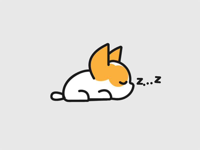 Chillin' doggo animal character design chill cute dog gif icon illustration puppy sleep